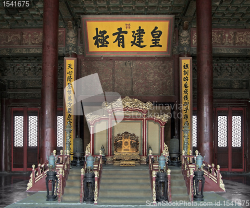 Image of throne in the Forbidden City