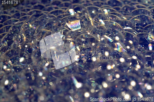 Image of iridescent foam closeup