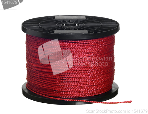 Image of red cord on black coil