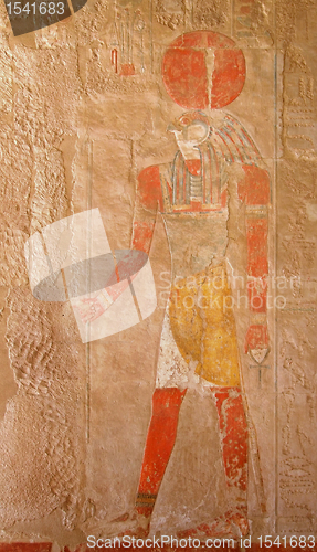 Image of colored relief at Deir el-Bahri