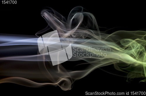 Image of multicolored smoke detail