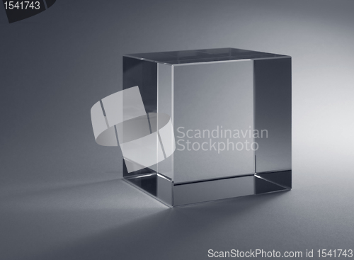 Image of solid glass cube