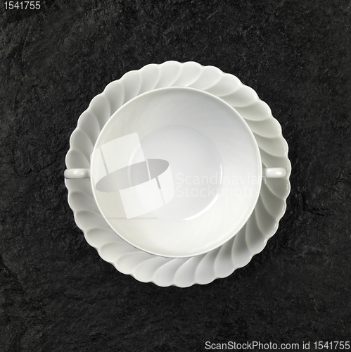 Image of white porcelain soup plate