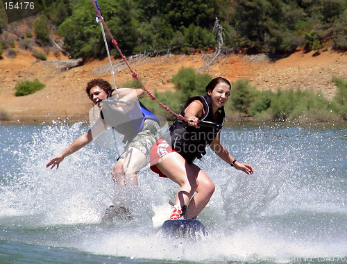 Image of Wakeboarder couple