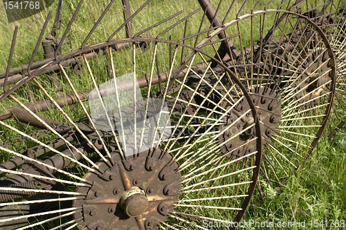 Image of hay tedder detail