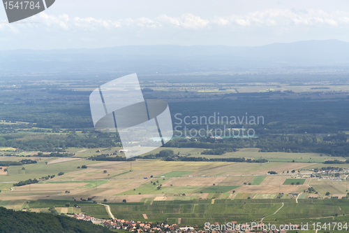 Image of aerial view near Haut-Koenigsbourg Castle in France