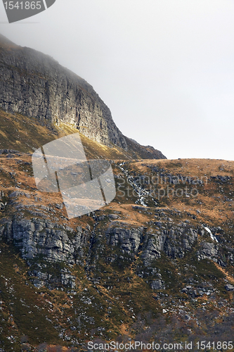 Image of colorful scottish rock formation