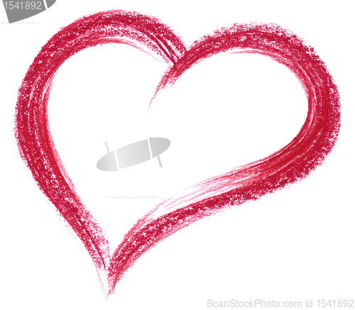 Image of red crayon heart