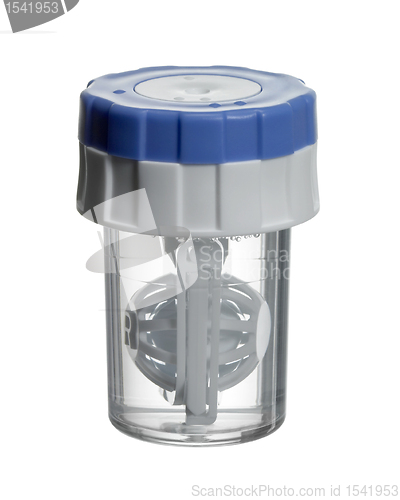 Image of clear contact lens container