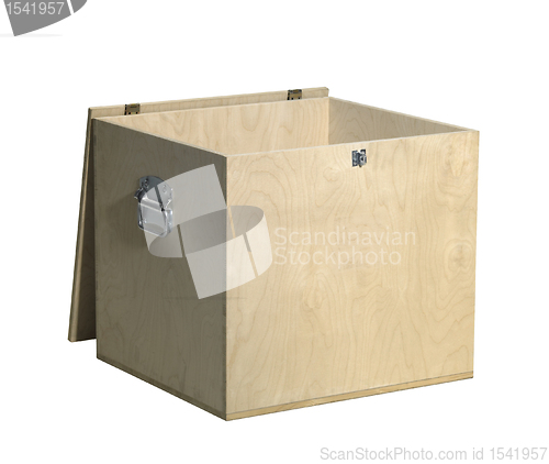 Image of open wooden box