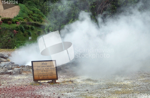 Image of steamy hot spring