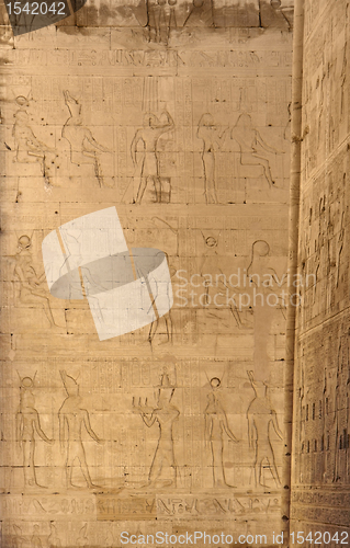 Image of reliefs at theTemple of Edfu in Egypt