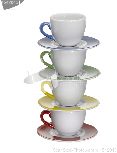 Image of colored porcelain cups