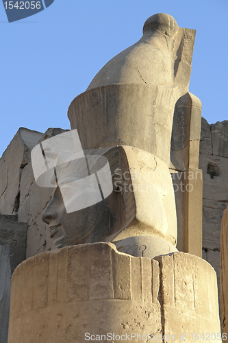 Image of statue detail at Luxor Temple in Egypt