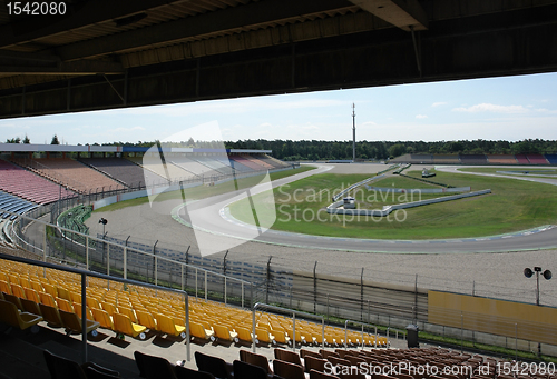 Image of roofed racetrack tribune