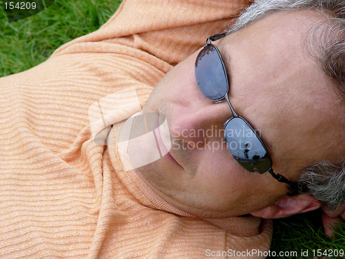 Image of A man on the grass