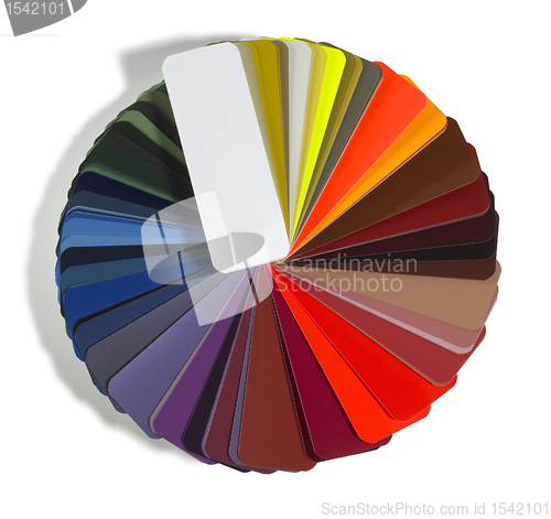 Image of round spread color chart