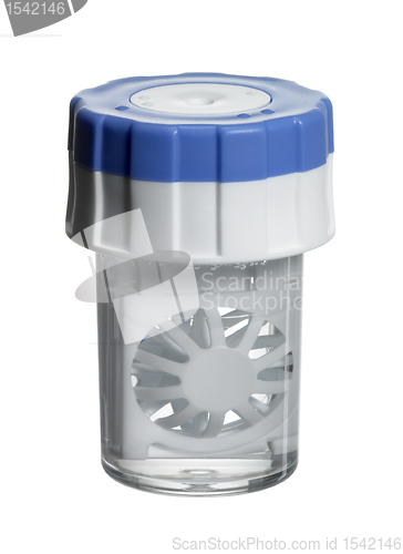 Image of clear contact lens container