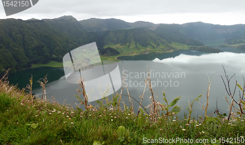 Image of lakeside scenery at the Azores