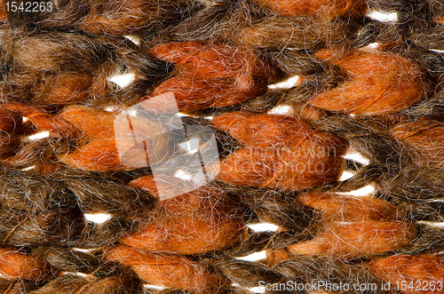 Image of Orange and green knitted wool