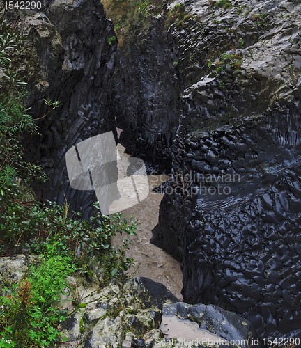 Image of Alcantara river gorge in Sicily, Italy