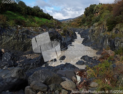 Image of Alcantara river gorge in Sicily, Italy