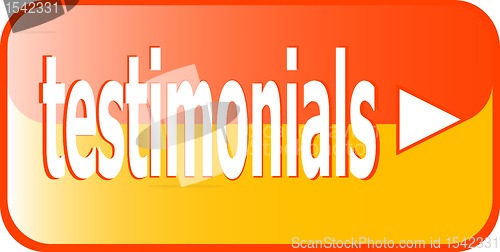 Image of testimonial button - orange testimonial icon