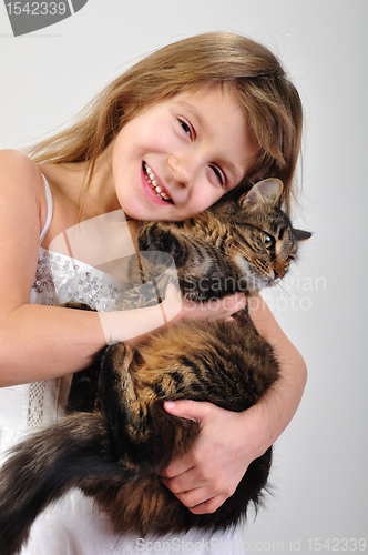 Image of little girl with her pet