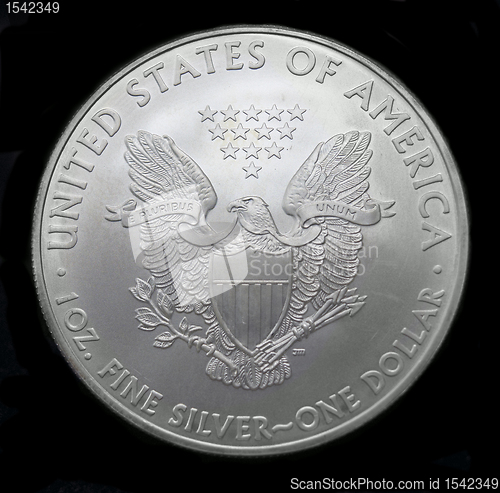 Image of American silver eagle dollar coin