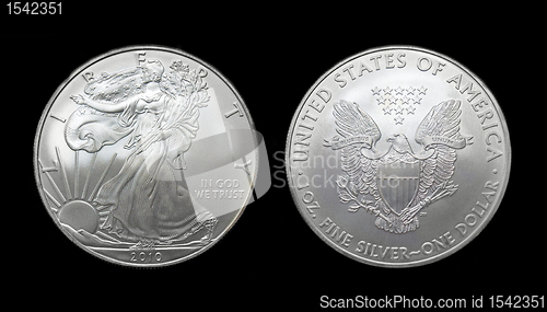 Image of American silver eagle dollar coin