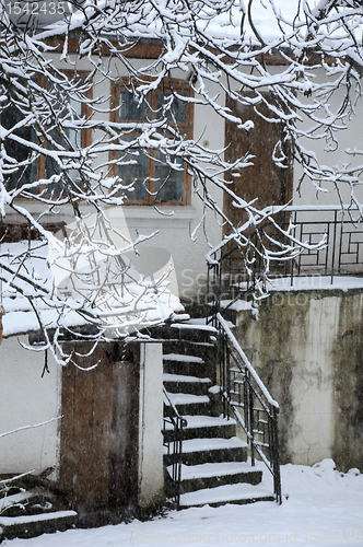 Image of Part of Old White House in the Winter