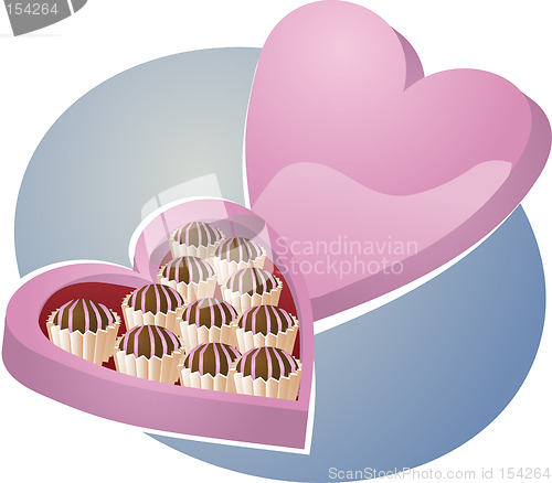 Image of Heart-shaped box of chocolates