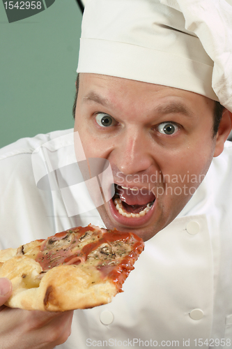 Image of Chef and pizza