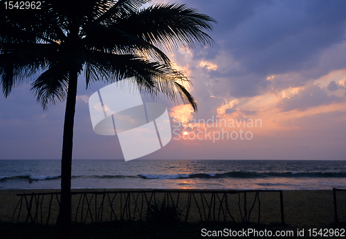 Image of Sunset at Kalutara  beach