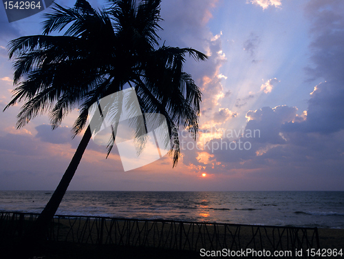 Image of Sunset at Kalutara  beach