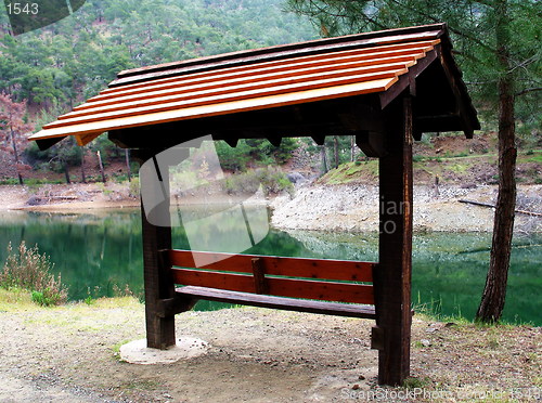 Image of Bench it in nature. Xyliatou. Cyprus