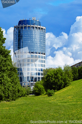 Image of Modern building - view from the park