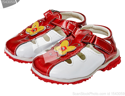 Image of Children's leather shoes beautiful style