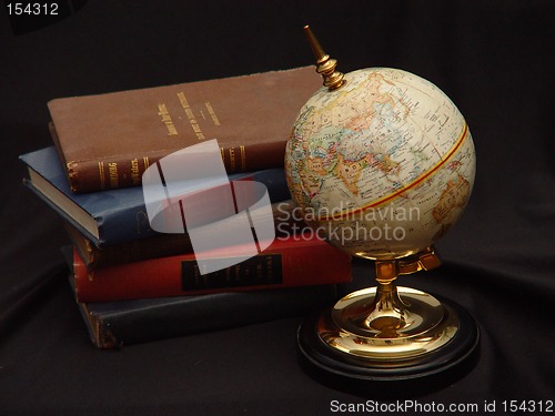 Image of Globe with Books Color