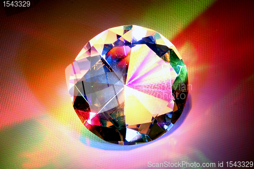 Image of diamond with rainbow colors