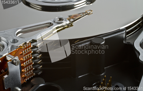 Image of Server hard disk drive in close up