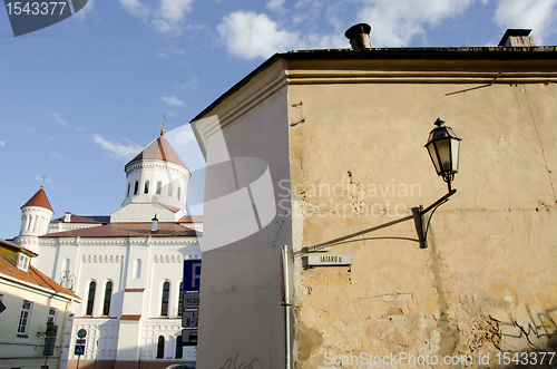 Image of Vilnius old town houses heritage protected UNESCO 