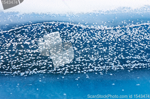 Image of Hoarfrost on frozen river