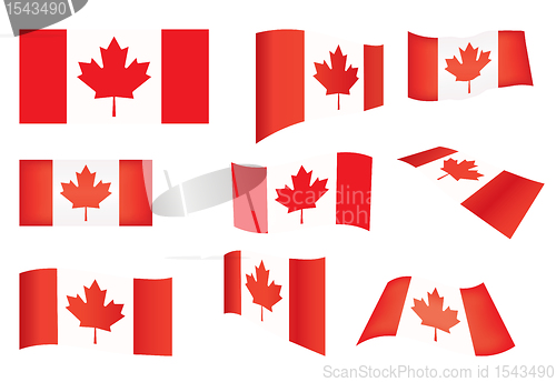Image of set of Canada flags 