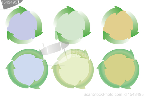 Image of set of recycle icons