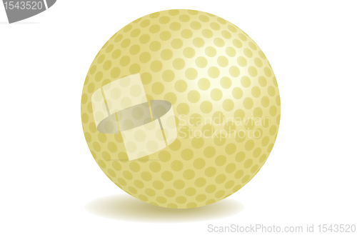 Image of golden golf ball