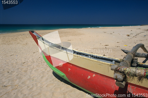 Image of Boat on Kalutara  beach Sri Lanka