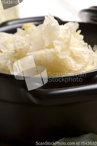 Image of Fresh pickled cabbage - traditional polish sauerkraut