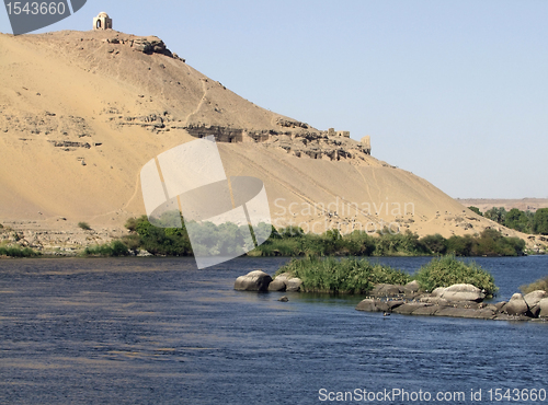 Image of Nile and mausoleum near Aswan