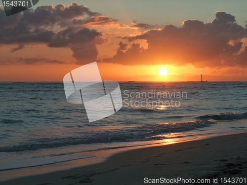 Image of caribbean sunset